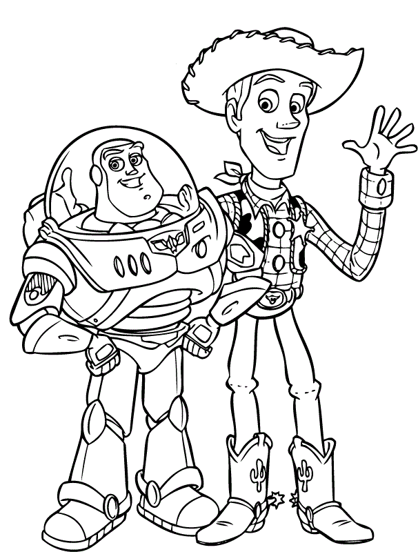 Plansa de colorat cu Toy Story 36 91